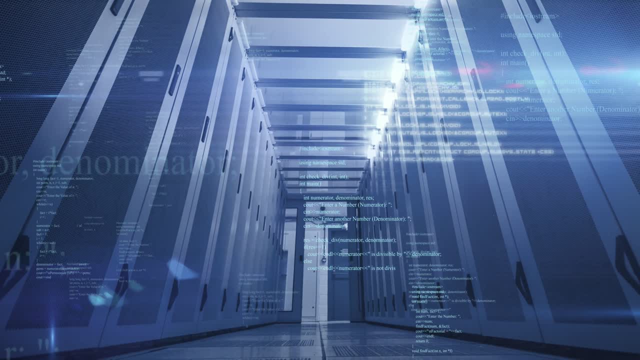 Animasjon av databehandling over dataservere