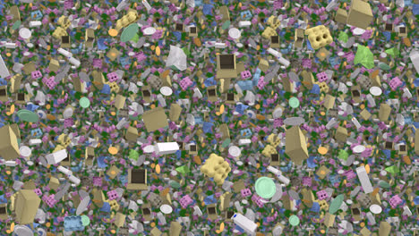 el papel de reciclaje del vertedero de fondo del bucle de la baldosa que cae