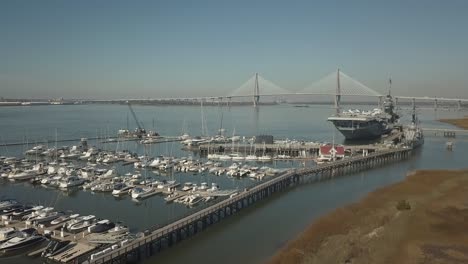 mount pleasant and charleston sc bride view from drone