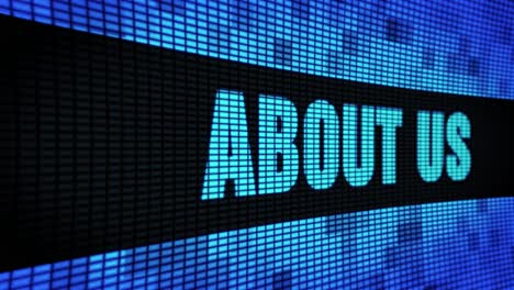 about us on led screen