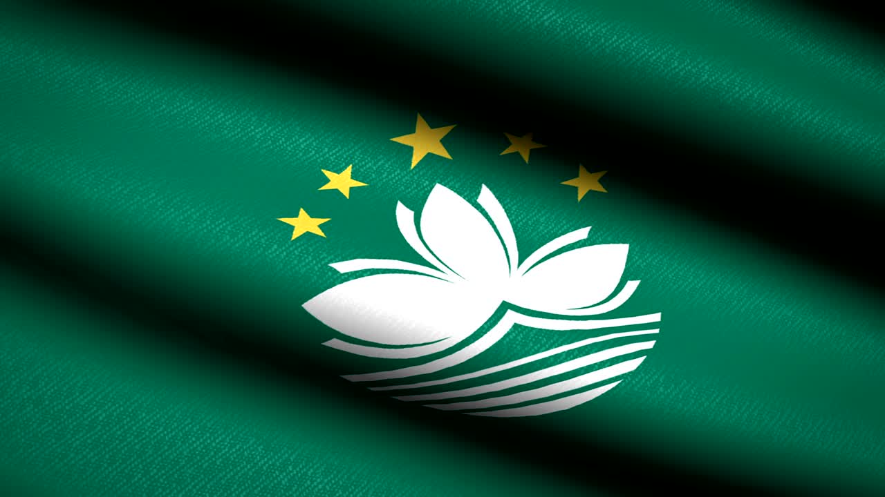 마카오 발을 흔들고 있는 섬유 텍스처 배경, 원활한 루프 애니메이션, 풀 스크린, 슬로 모션, 4k 비디오