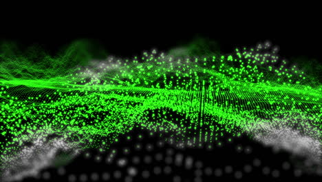 Gráfico-De-Movimiento-3d-De-Forma-De-Onda-Verde