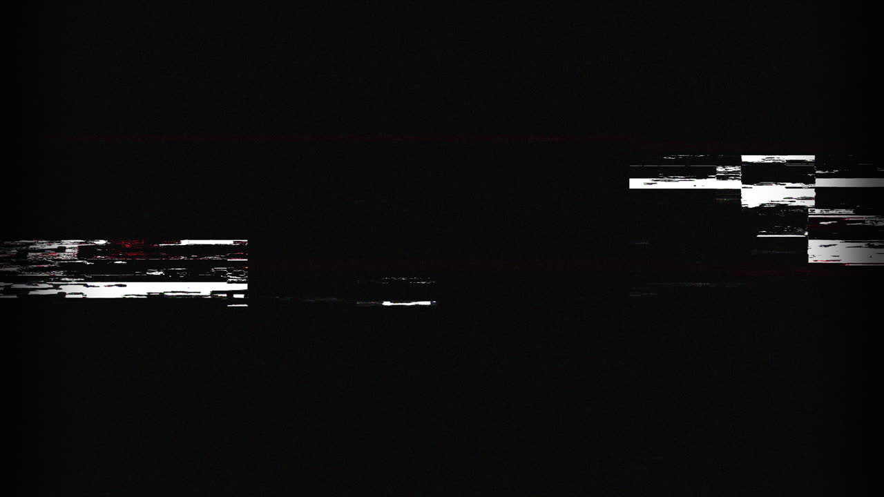 Digital Glitch Effect with Flickering Static and Noise