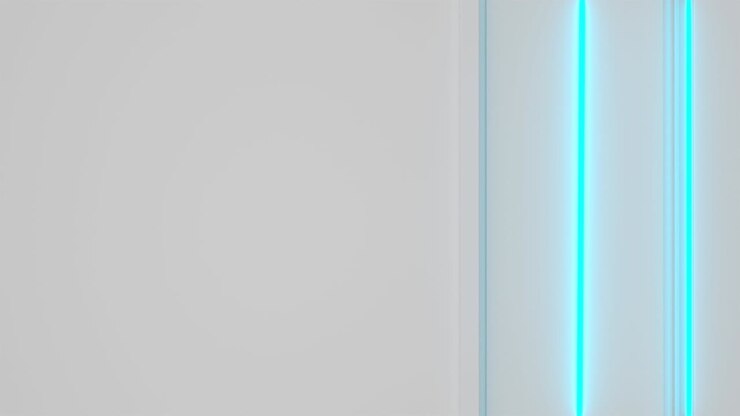 White looped futuristic background with blue glowing lines and elements