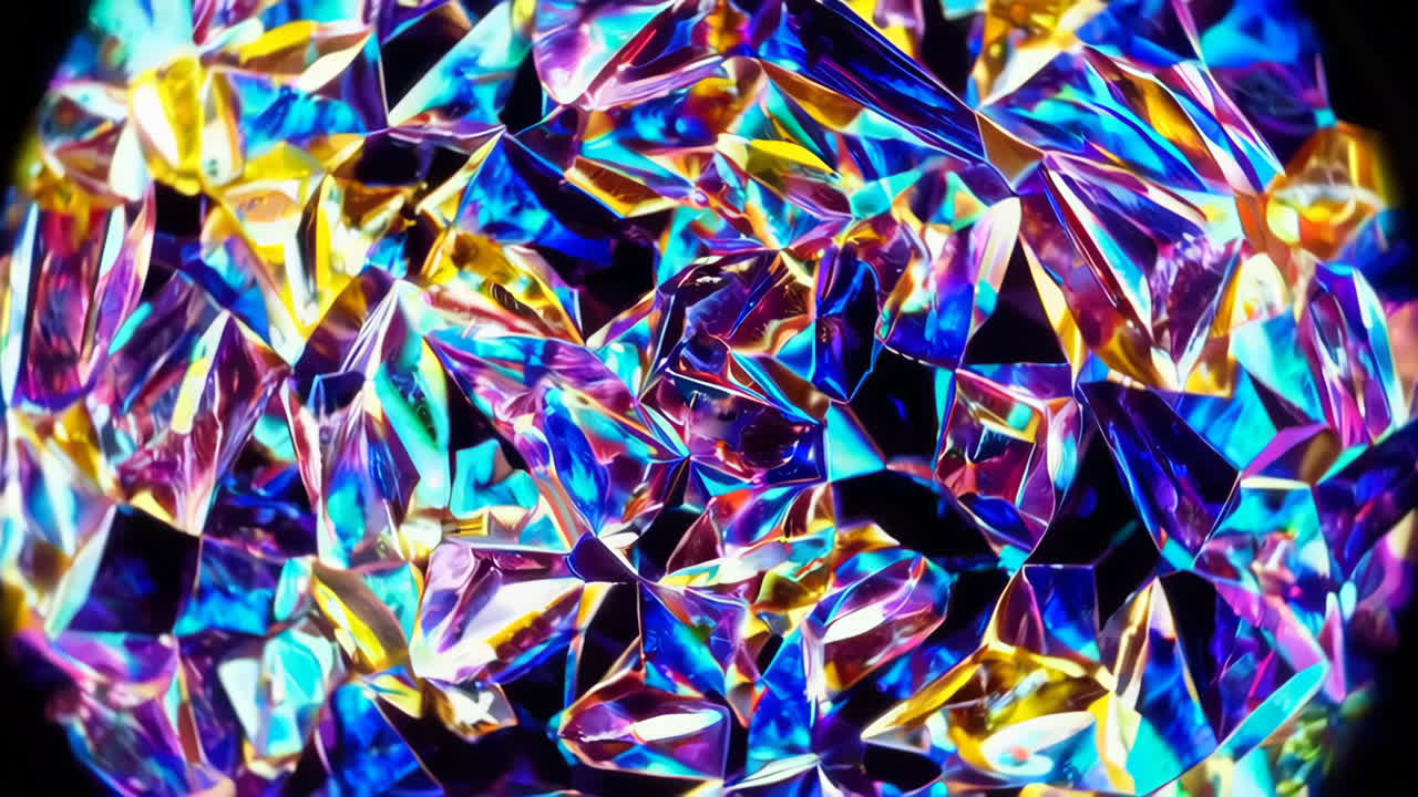 Abstract Colorful Crystal Pattern