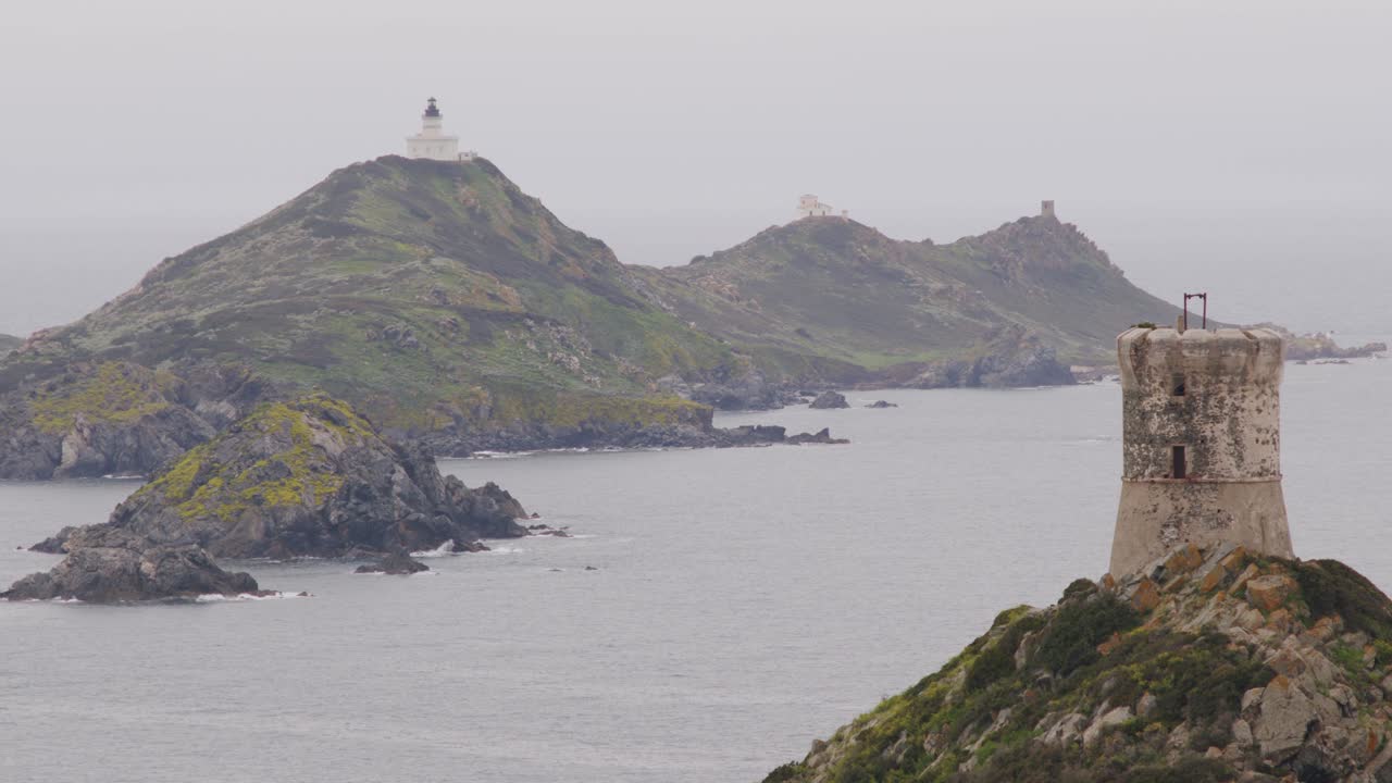 Coastal Islands with Lighthouses and Towers