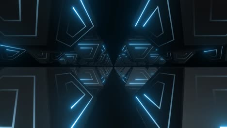 túnel de neón abstracto y futurista