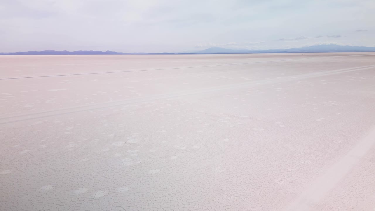 Salar de Uyuni, World's Largest Salt Flat In Daniel Campos Province, Potosi, Bolivia. - aerial shot