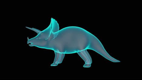 Ein-Wunderschönes-3D-Triceratops-Hologramm-Plattenspieler-Rendering