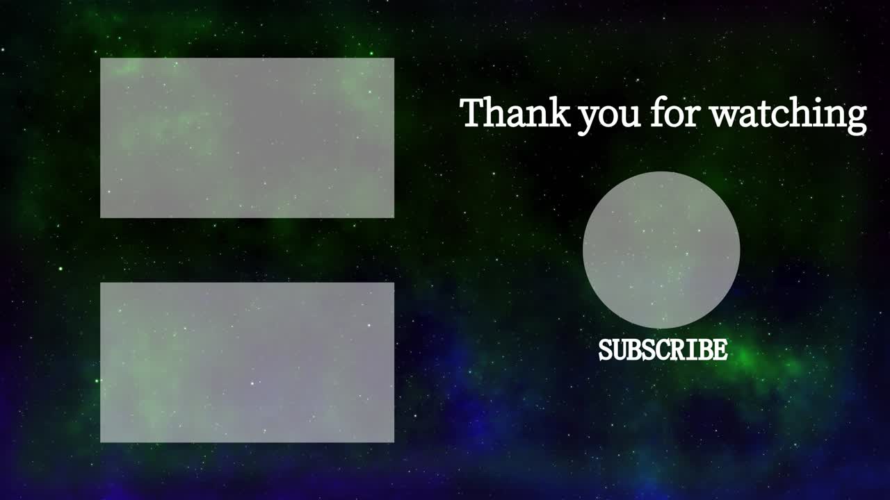 스페이스 갤럭시 엔드 카드 엔딩 스크린 모션 그래픽
