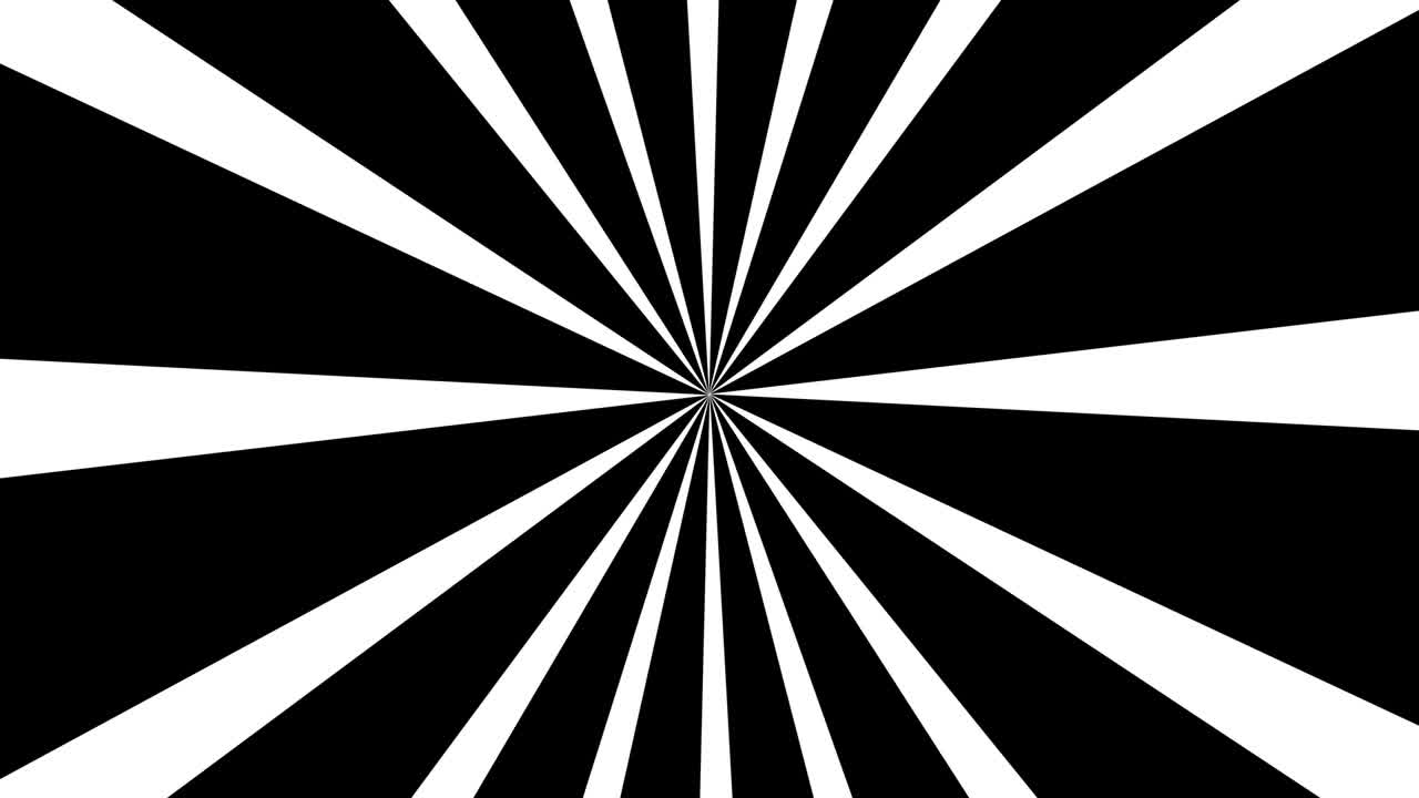 흑백 배경, 기하학적 모양, 추상, 줄무의 원활한 루프 애니메이션, 몽환적 이미지 시각화, 광학적 환상