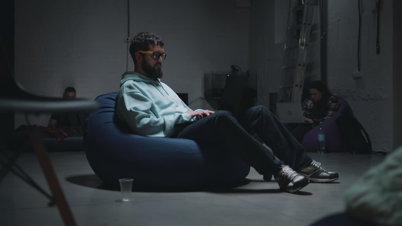 Nighttime Meeting in a Shared Workspace