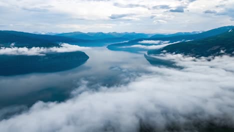 aerial footage beautiful nature norway.