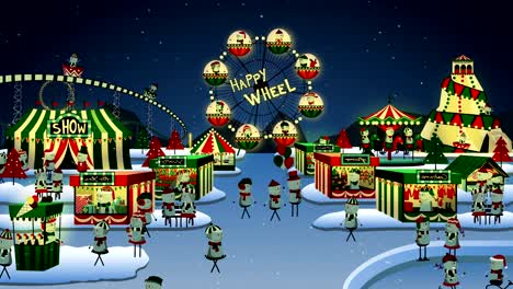 winter carnival cartoon animation.