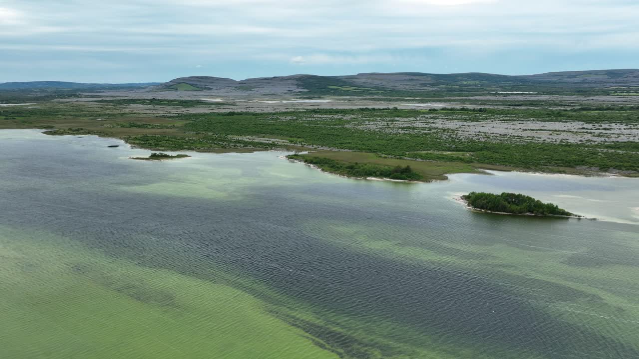 Ireland Landscapes the beauty of The Burren Co Clare in summer drone view of this stunning landscape