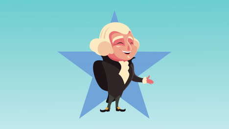 cartoon portrait of george washington