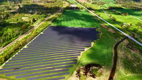 timelapse of farm and solar shadows flowing across rows from sunrise to overhead peak