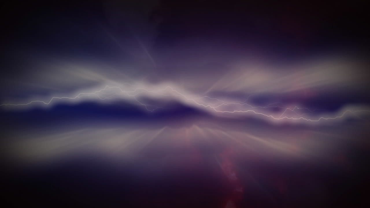 Thunders in the sky with clouds