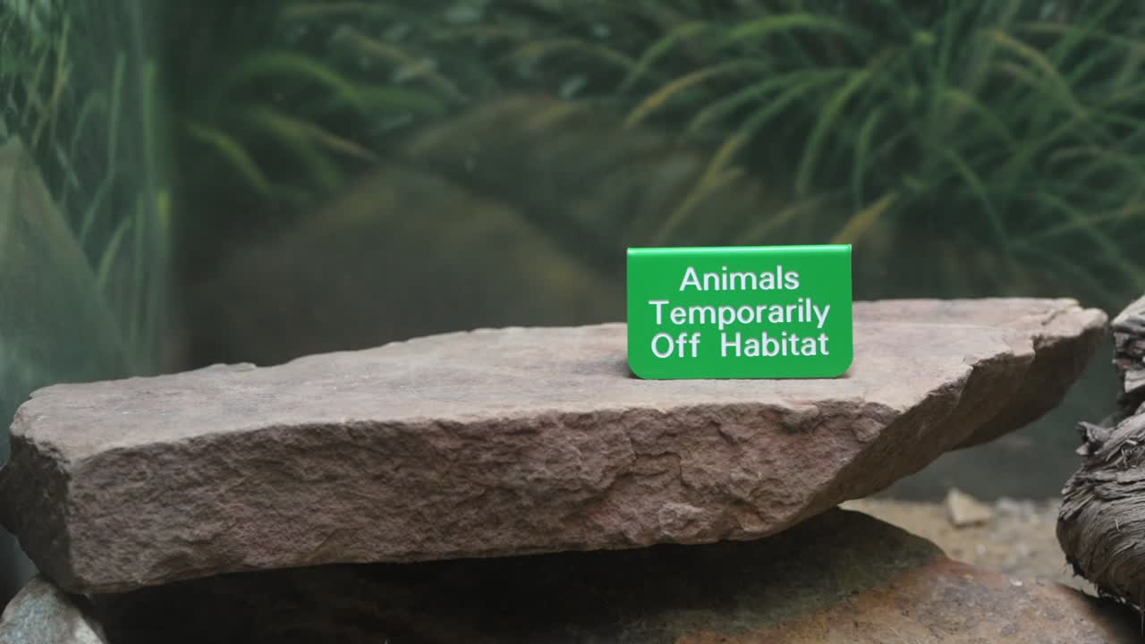 보호 구역에 동물이 없습니다. 동물은 일시적으로 서식지 표지판 밖으로 나갑니다.