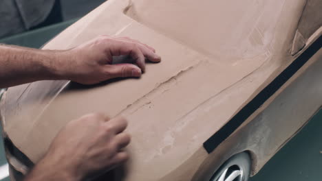 car model clay sculpting