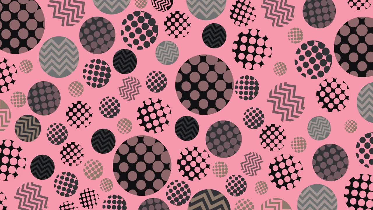 80s forma geométrica dentro de círculos girar en un bucle. zoom en y fuera de la animación de movimiento. composición horizontal, calidad de video 4k