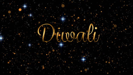 animation of diwali text and snow falling at christmas