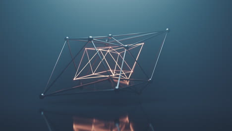 fog scene with abstract geometry, 3d rendering.