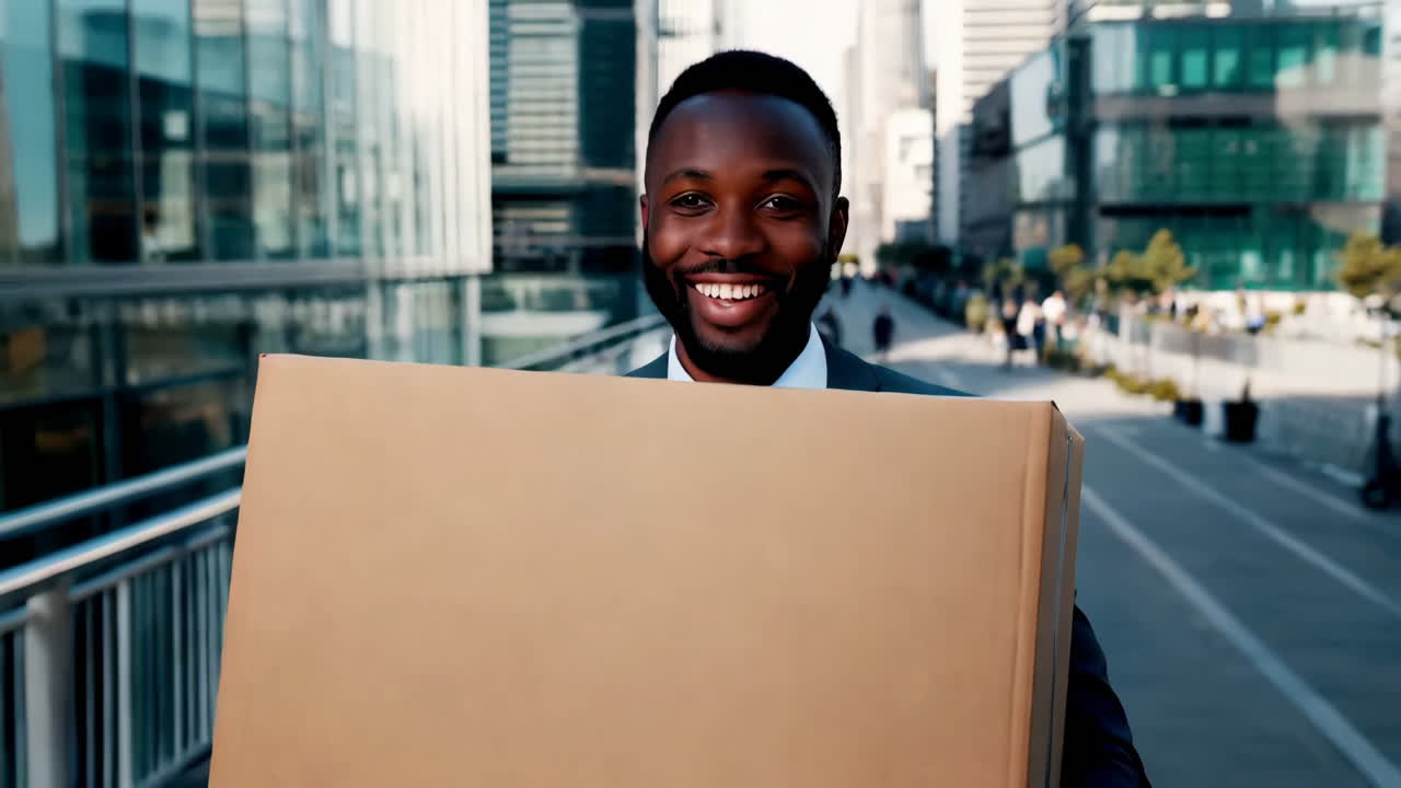 Man moving in city