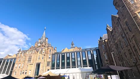 outdoor event at edinburgh university campus