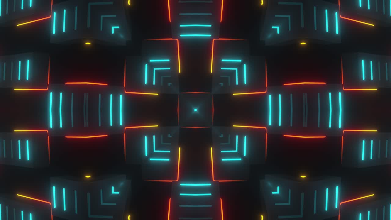 Disegno geometrico al neon
