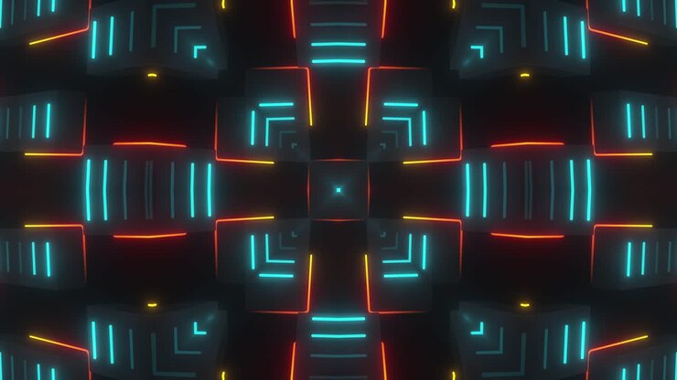 Neon Geometric Pattern