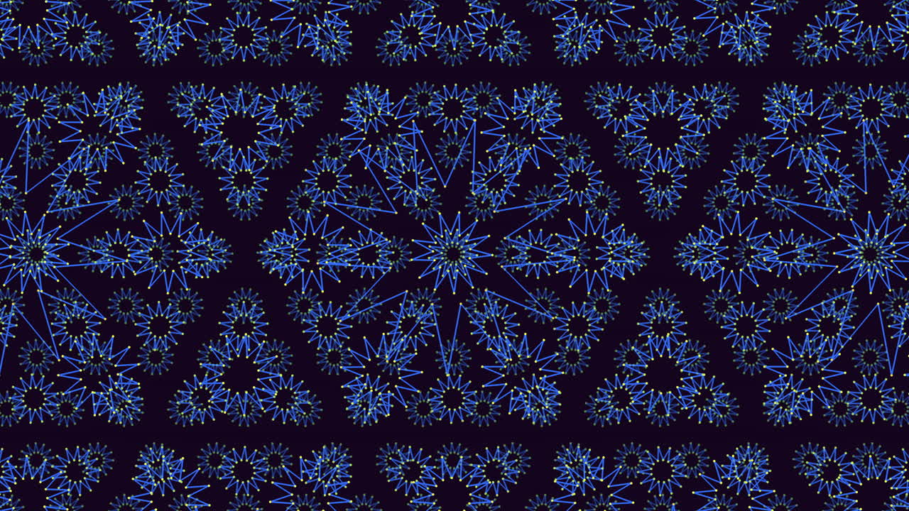 The image features a stylish floral pattern with small blue flowers on a dark backdrop, creating a visually striking and balanced design