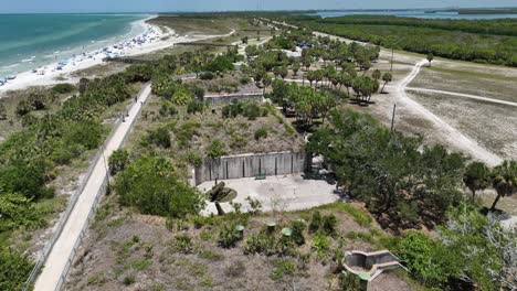 aerial view of fort desoto in florida