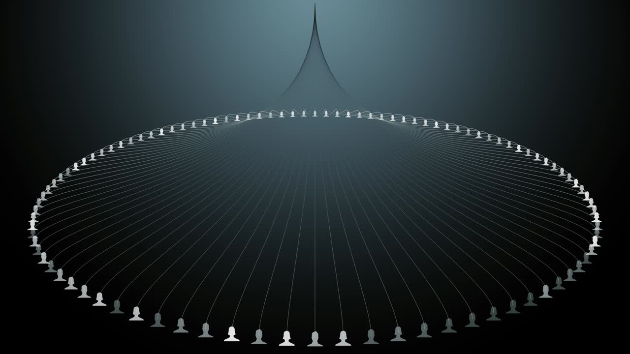 한 지점에 남성과 여성의 아바타를 연결했습니다.