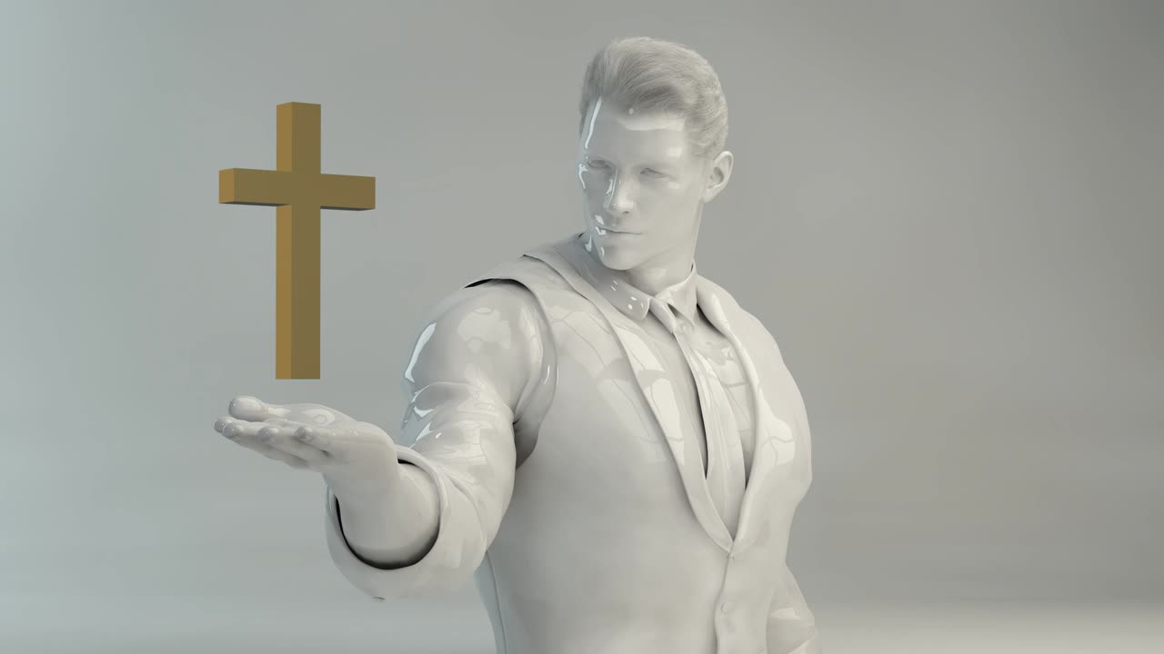 그리스도교 - 성 십자가를 바라보는 사람과 함께 빛나는 종교