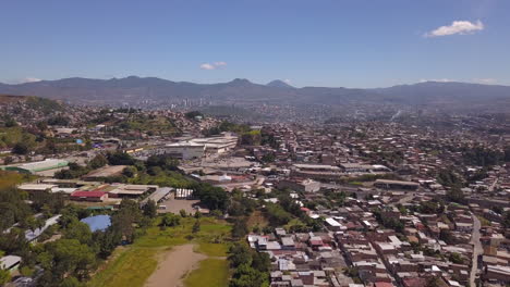 aerial footage of city centre in tegucigalpa honduras