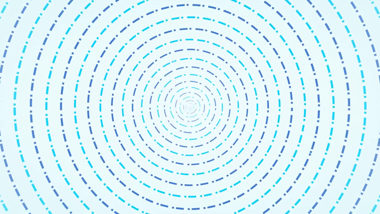 Abstract Animation of Concentric Circles with Dashed Lines