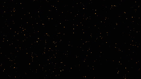 animation of glittering golden particles on black background