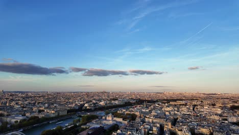 paris city skyline france, buildings at sunset, seine river beautiful europe travel