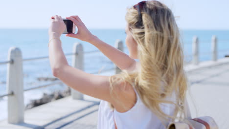 woman, sea and ocean photo while on a travel