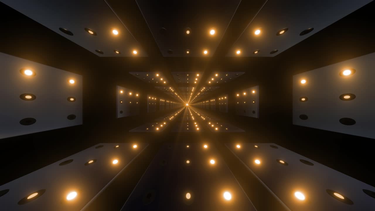 Abstract Glowing Light Tunnel 3D Design