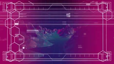 패턴 바위의 디지털로 생성 된 애니메이션 3d
