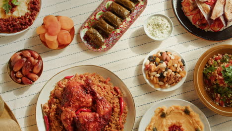 a festive middle eastern meal