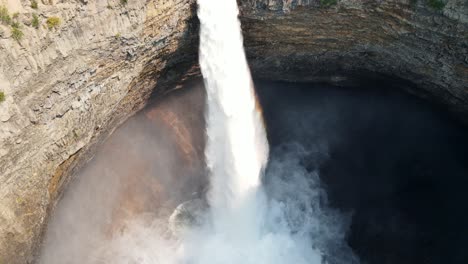 beautiful helmcken falls cascading into the murtle river in wells gray provincial park in british columbia, canada