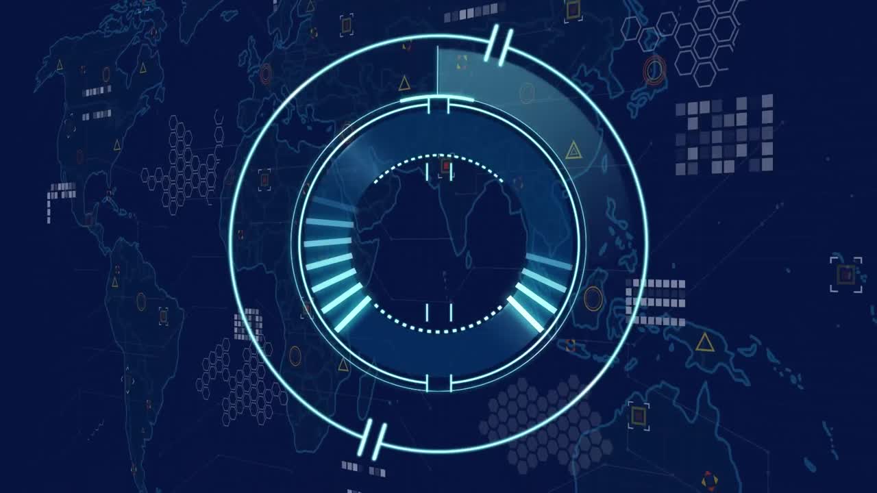 Animation of scope scanning with data processing