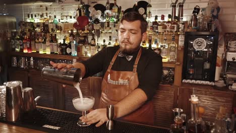 bartender making a cocktail