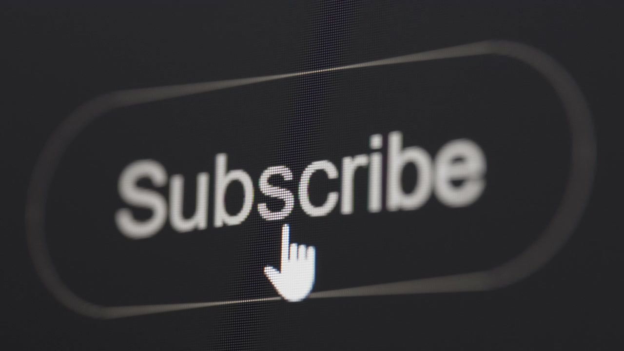 Subscribe button on black background