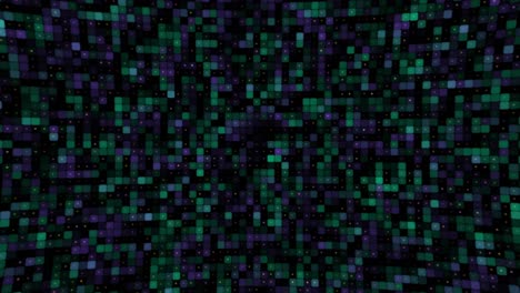 green and violet abstract square tiles in seamless loop animated mosaic. simple motion graphic background