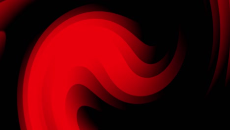 abstraktes rot-schwarzes loop-nähtlosmuster, 3d-animation