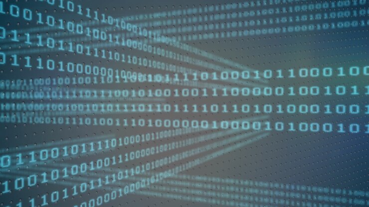 Animation of data processing and binary coding